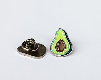 Avocado enamel pin - avocado lapel pin - vegan enamel pin - avocado badge - lapel metal avocado pin - green vegan pin - brooch