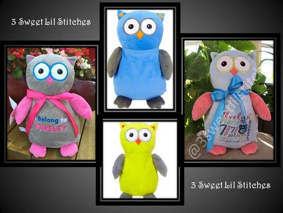 personalized stuffed owl