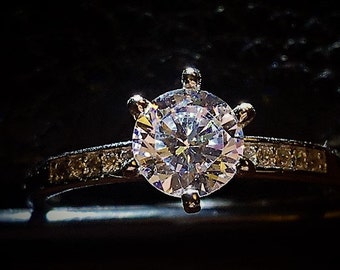 1 Carat Solitaire Round Diamond Engagement Ring