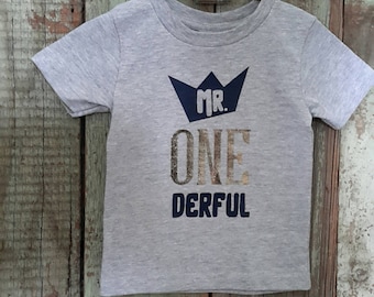 Mr Onederful Shirt, 1st Birthday Boy Outfit, First Birthday Boy Shirt, Mr Onederful Shirt Boys, Trendy Baby Boy Clothes, fast shipping