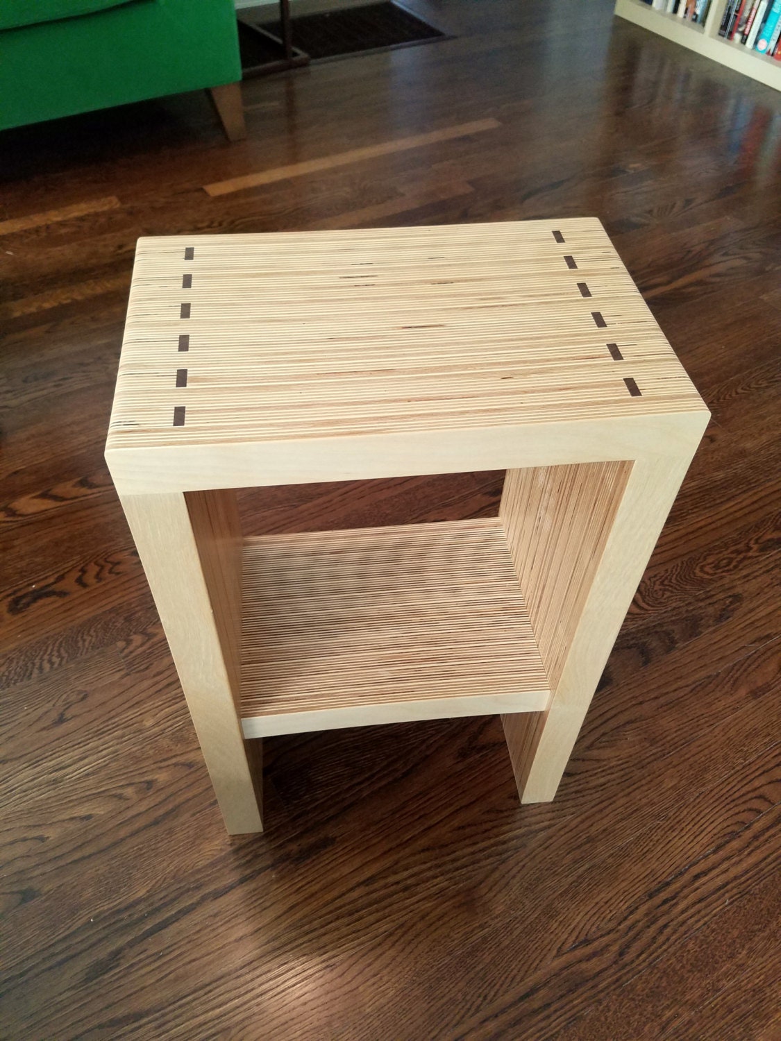 Baltic Birch End Table with Walnut Inlay