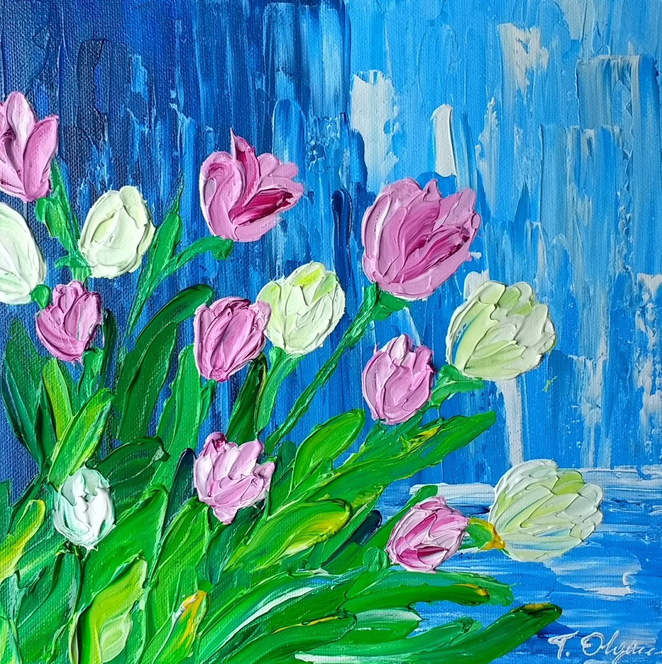 Flower Painting With Palette Knife