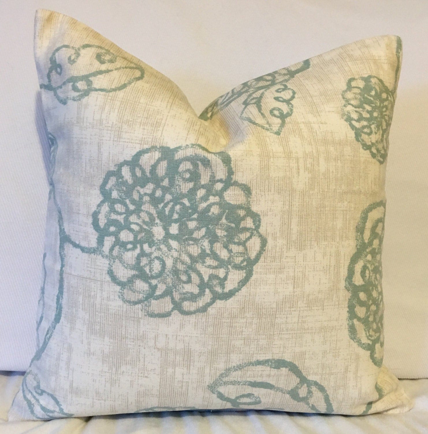 Hydrangea Flower Decorative Pillow Cover 14x14 Farmhouse Home