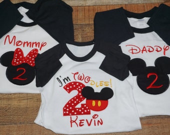 Sale!! Celebrating mickey family pack/mickey 2nd birthday shirt/ Disney birthday shirt/mickey mouse birthday shirt
