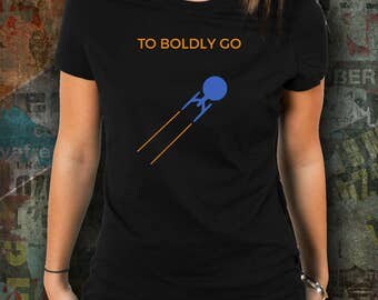 Star Trek T-Shirt - To Boldly Go - Trekkie Shirt - Birthday Gift for Trekkies