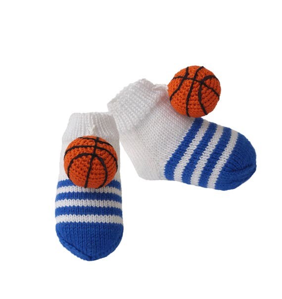 Baby socks Soft Hand knitted basketball socks booties
