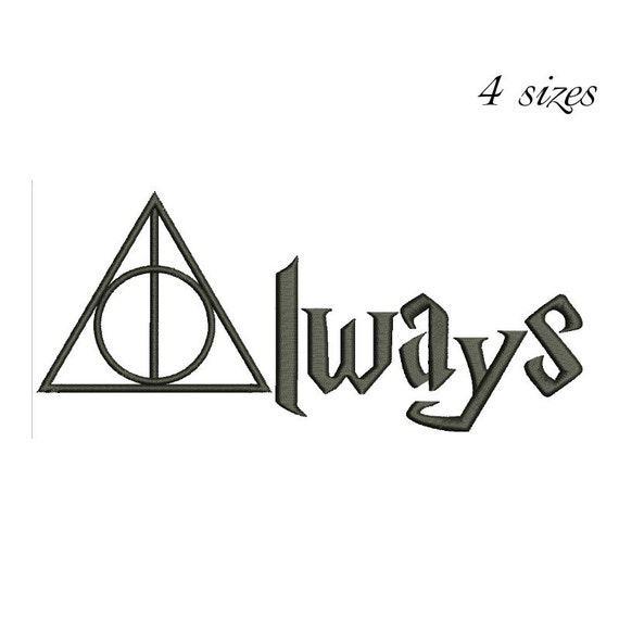 Harry Potter Deathly Hallows embroidery design Always Digital pattern ...