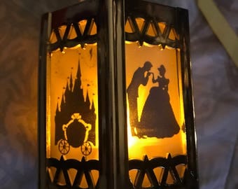 Cinderella - Battery-Operated Plastic Mini Lanterns (Gold)