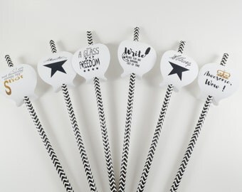Hamilton Musical Decoration Paper Straws , Favor birthday, Paper Straws, Alexander Hamilton Party favor, Hamilton party decor