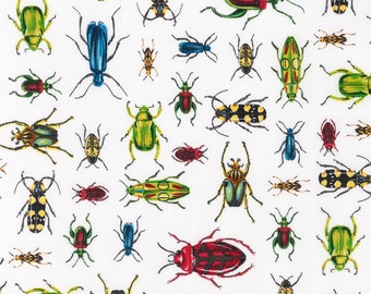 Everyday Favorites Bugs on White by Robert Kaufman fabric by the yard