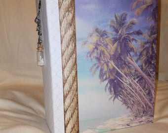 Beach mini album, mini scrapbook album, scrapbook mini album, beach photo album, premade memory album, vacation album, premade scrapbook