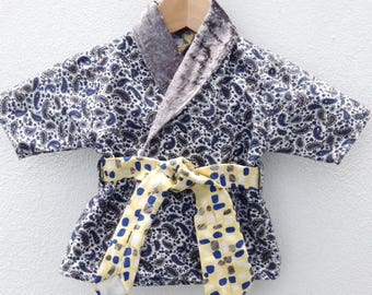 The Gentleman Baby Blue - Baby Dressing Gown / Robe