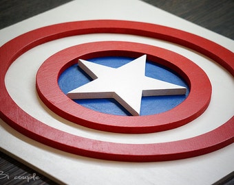 Shipping 50% discount, Superhero Captain America, Wall art, Kids bedroom wall art