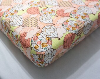 Coral crib sheets hot air balloon bedding coral nursery boho crib sheets toddler girl bedding coral bohobaby bedding hot air balloons coral