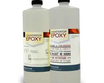 FX Poxy - Clear Epoxy Resin - 10 - 15 sq ft - Coat over Art, Countertops, and more!