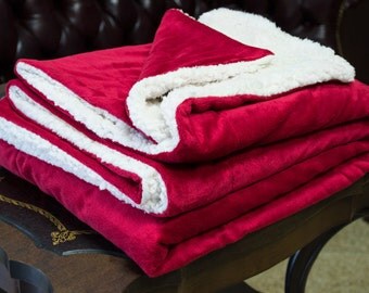 Faux cozy mink sherpa blankets - Lambs wool sherpa