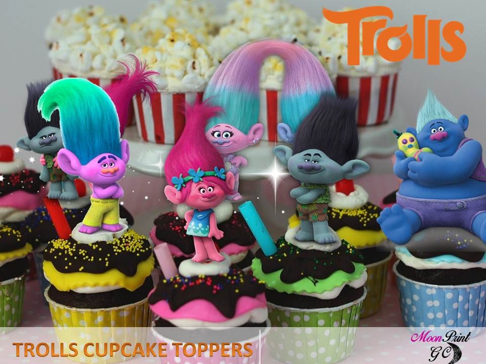 Printable Cupcake Toppers Trolls Cupcake Toppers Trolls