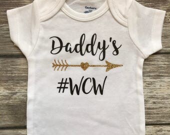 Daddy's #WCW, Baby Girl Onesie, Baby Shower Gift, Baby Girl Gift, Infant Clothing, Cute Baby Gift, Newborn Onesie