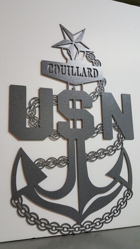 Customizable U.S. Navy Anchor Metal Wall Art Includes