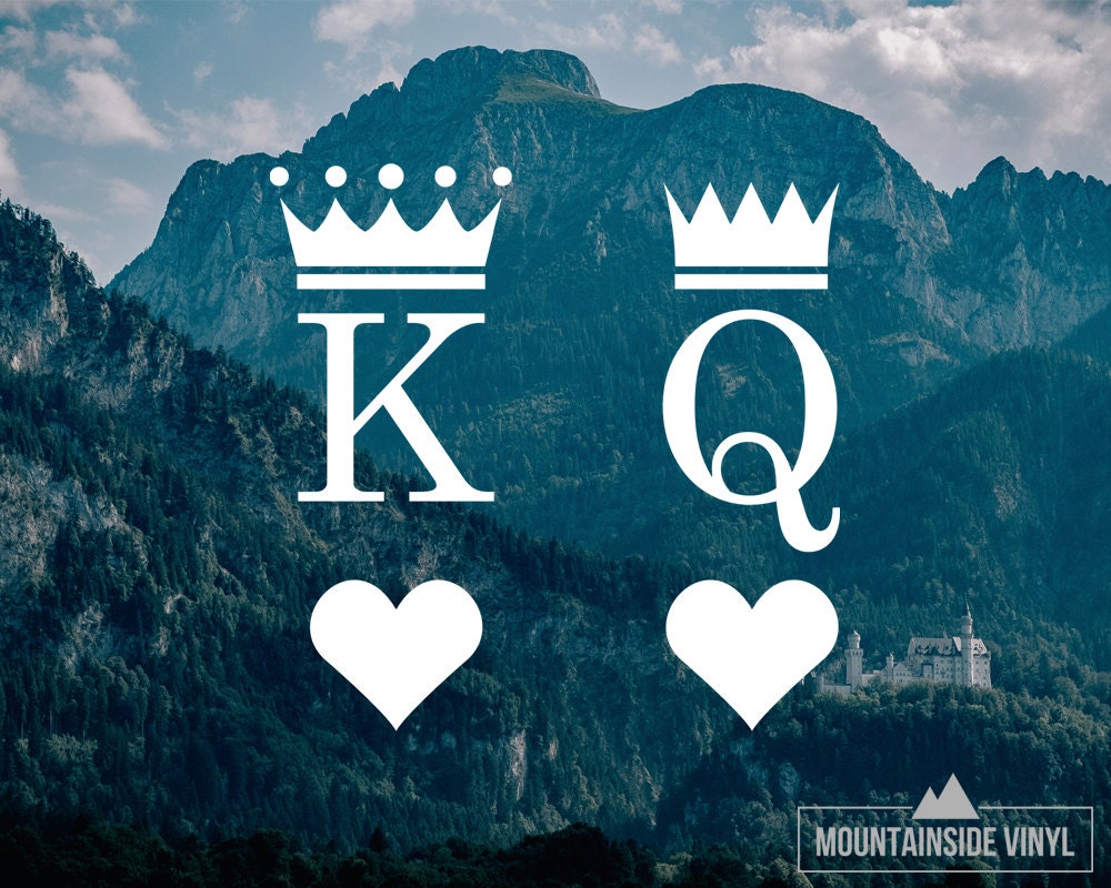 King & Queen Vinyl Decals Vinyl Sticker Couple Decals His