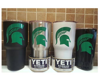 YETI - Authentic MSU MICHIGAN State Spartans Yeti Cup Mug 30 oz or 20 oz Rambler Spartans Fan Grad Gift Student Unique Custom Idea 30oz 20oz