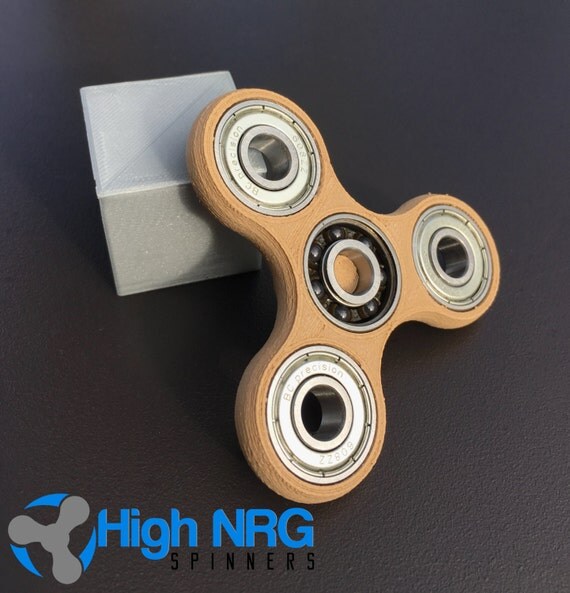 EDC Wood Hand Spinner Fidget Toy Ceramic 3D Printed Desk Toy