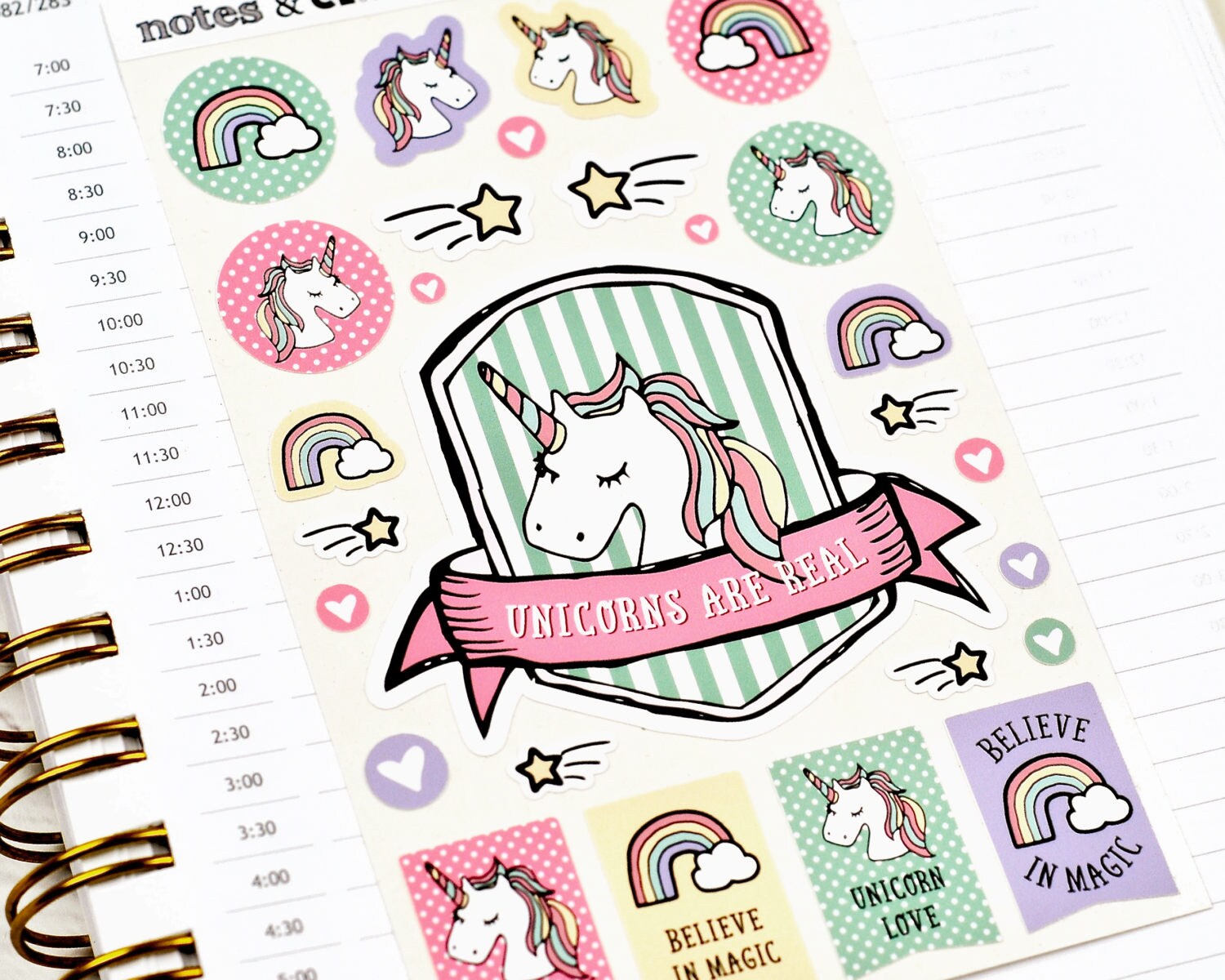 unicorn stickers unicorn planner stickers rainbow stickers