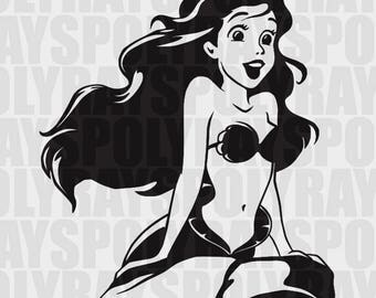 Little Mermaid svg, Ariel, Stencils, Vector Mermaid svg, Clipart EPS, Ariel SVG, PNG