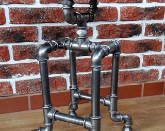 vintage industrial stool,metal stool, industrial stool,rustic stool,industrial pipe stool