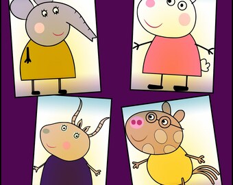 Peppa Pig SVG -Peppa Pig Layered SVG Png Jpeg Files - Peppa Pig Designs for Cricut and Silhouette