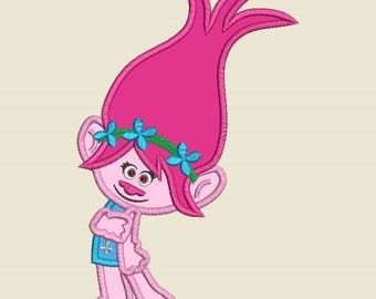 Poppy Troll Applique Design