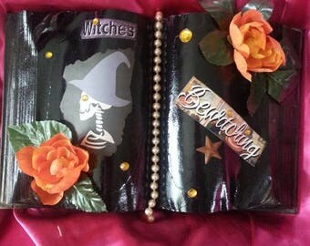 Halloween Witch Book Decoration
