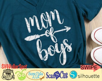 Mom of Boys SVG SVG - Arrow SVG - Silhouette File - Cut File
