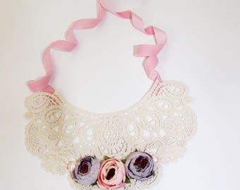 Crochet lace collar