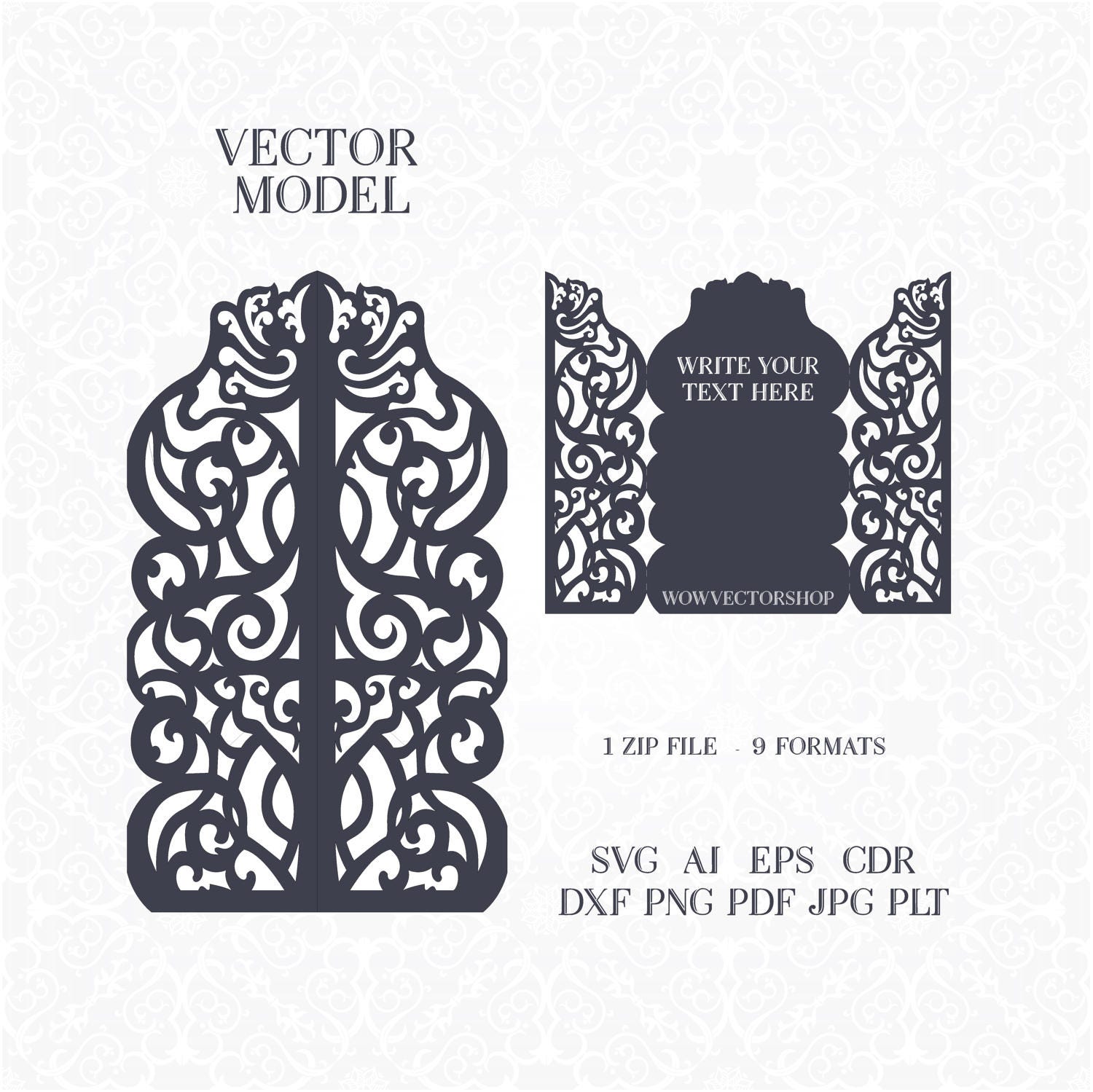 Download Wedding invitation SVG DXF ai CRD eps png Commercial