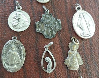 Antique Religious Medals: Lot of 10