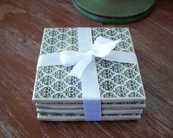 Handmade Ceramic Tile Coasters
