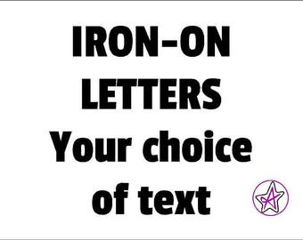 Personalised iron on letters, vinyl transfer | Custom Vinyl Lettering