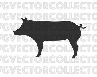 Pig, SVG DXF EPS PnG, Clip Art, Instant Digital Download