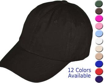 BK Unstructured Cotton Polo Baseball Dad Hat Strapback /Custom Hats/ Hat Embroidery/Customized Hats/Personalized Hats/DIY