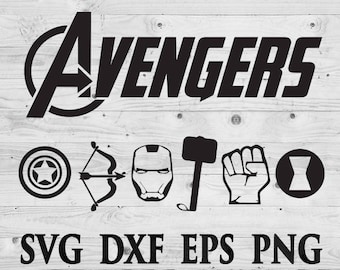 Avengers SVG Files Avengers Silhouettes Avengers DXF Files Avengers Cutting files Avengers Cricut Silhouette Instant Download Digital files