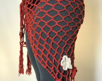 Crocheted Bellydance Hip Scarf- Bloom