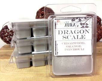 Patchouli Wax Melt 'Dragon scale' Made with all natural essential oils of orange, patchouli, and cedar wood. great renaissance scent