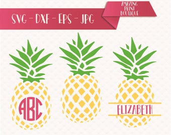 Download Pineapple monogram svg | Etsy