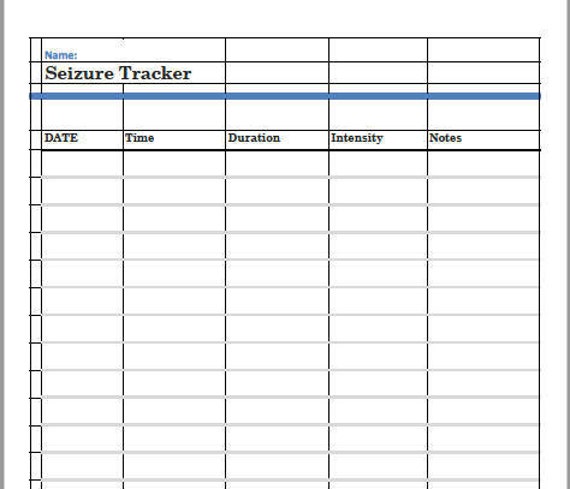 Items similar to Seizure Tracker Log Sheet Printable Instant Download ...
