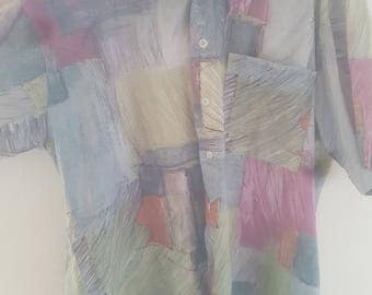 Mens XL Vintage colourful shirt