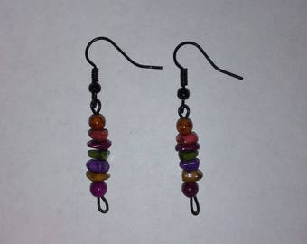 Multi Color Bead Earrings