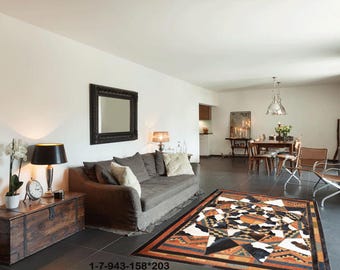 Modern Rug,Cowhide & kilim Rug Handmade1-7-943-207*157