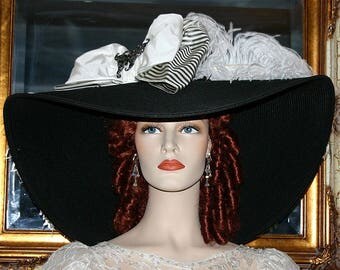 Kentucky Derby Hat Edwardian Titanic Hat - Triple Crown - 24" Brim