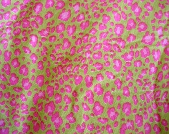 Sweet Pink Leopard Print Stretch Knit Fabric Last Piece